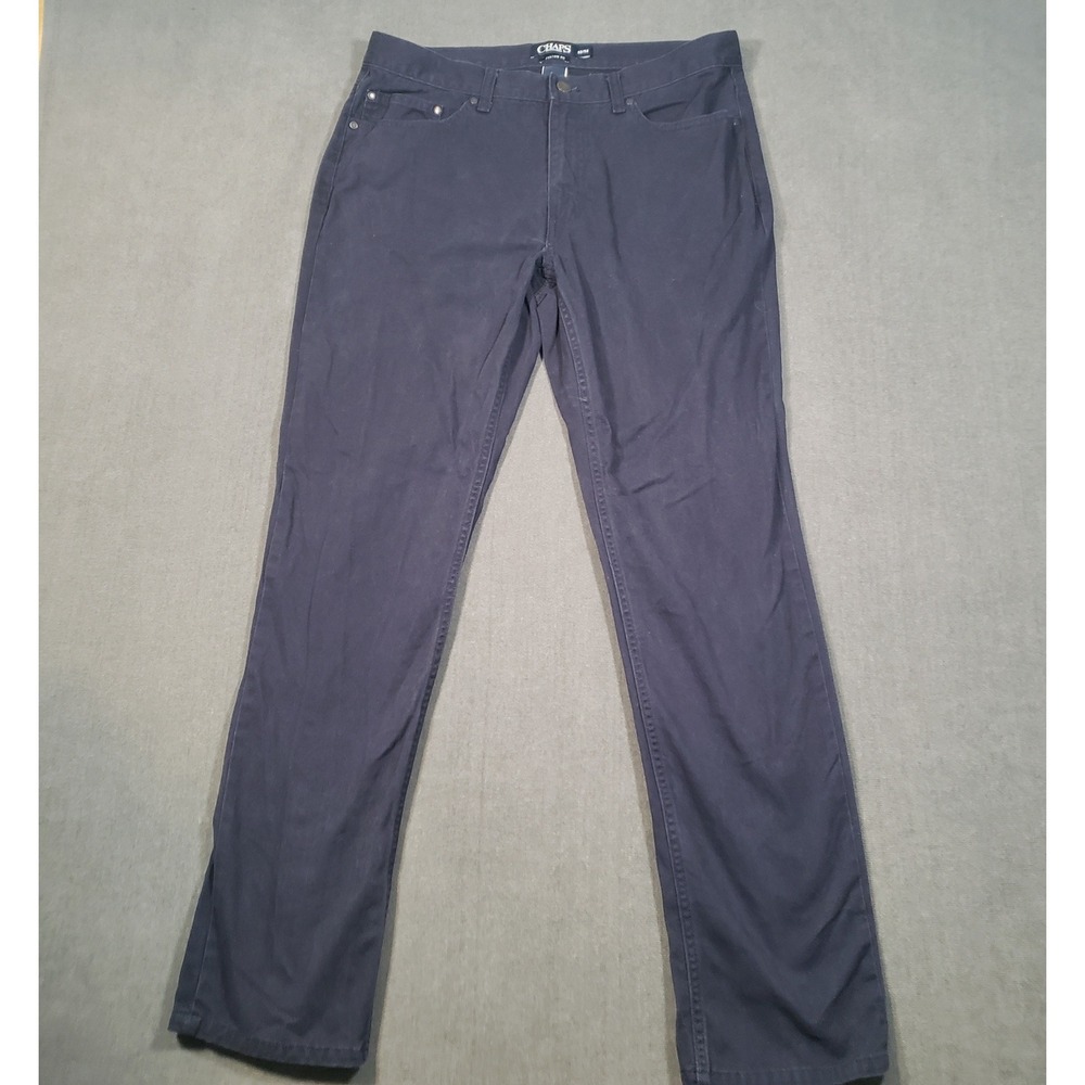 Chaps Pants Mens 32/32 Blue Custom Fit Cotton Straight Leg‎ Navy 6905